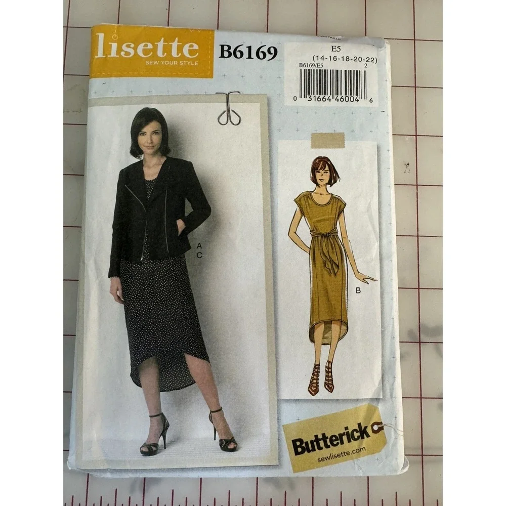 Butterick Lisette B6169 Misses Jacket and Dress Sewing Pattern Sizes 14-22 Uncut